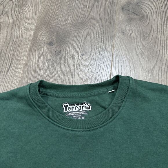 Terraria Video Game Sweatshirt College Style Since 2011 Green Mens Size Large - Picture 3 of 6